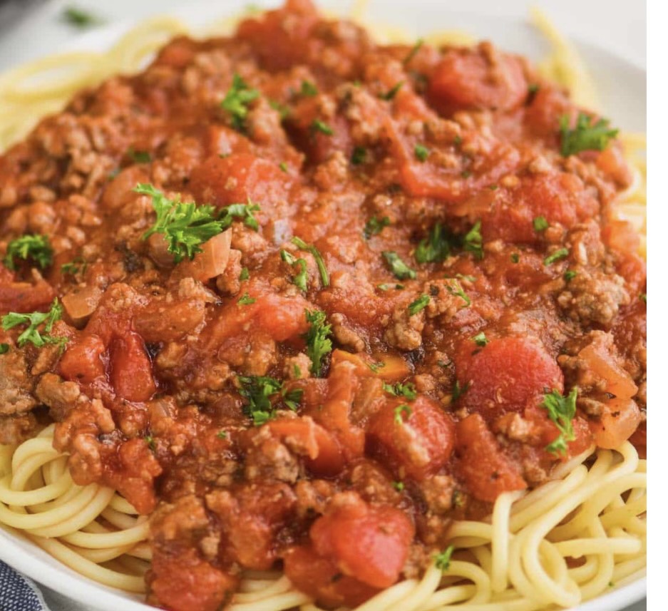 Spaghetti and Turkey Meat Sauce