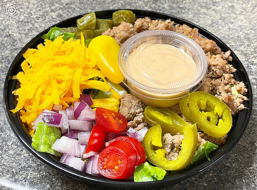 Turkey burger bowl
