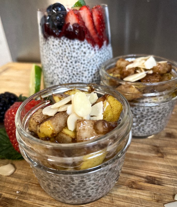 Cinnamon Pear Chia Pudding