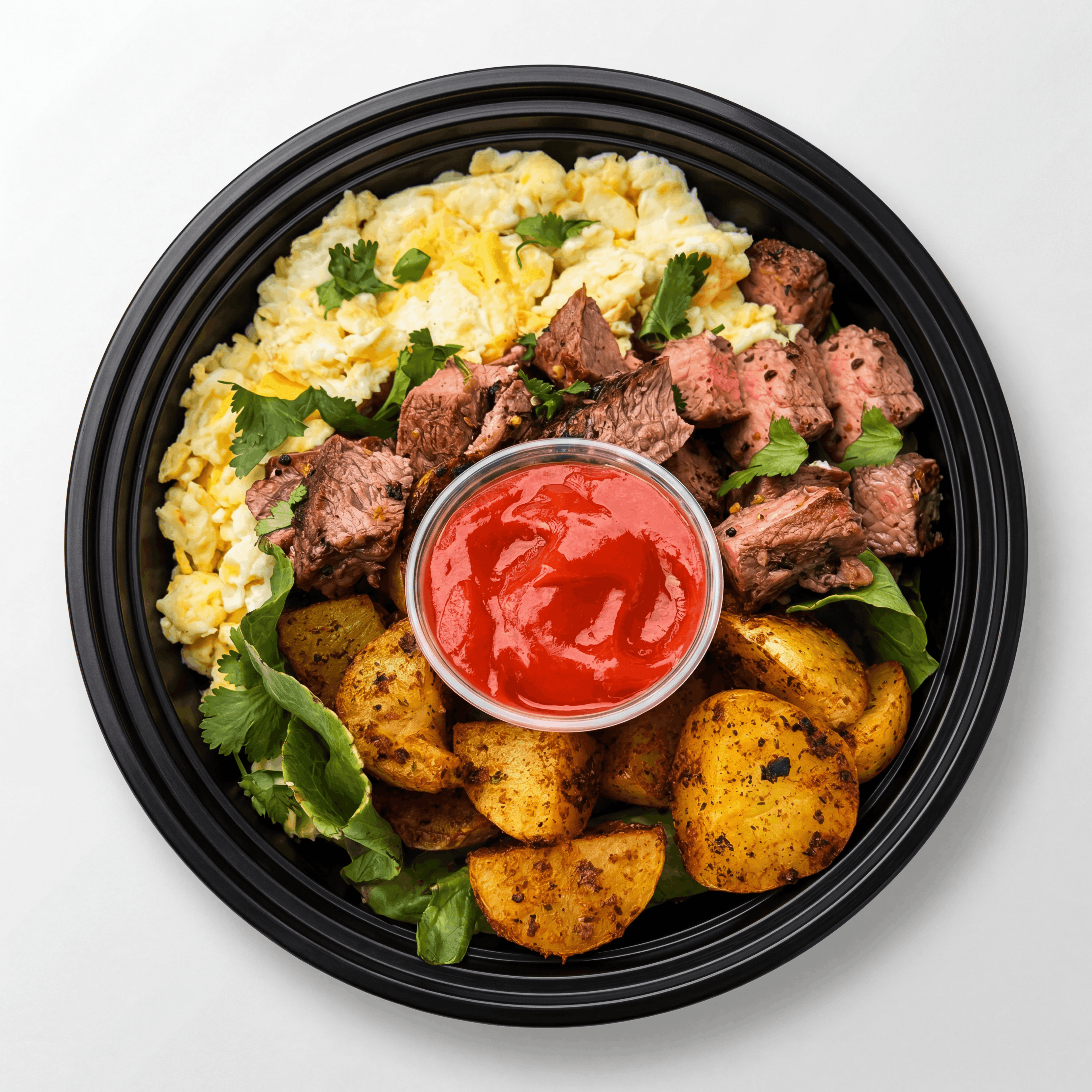 Steak and eggs