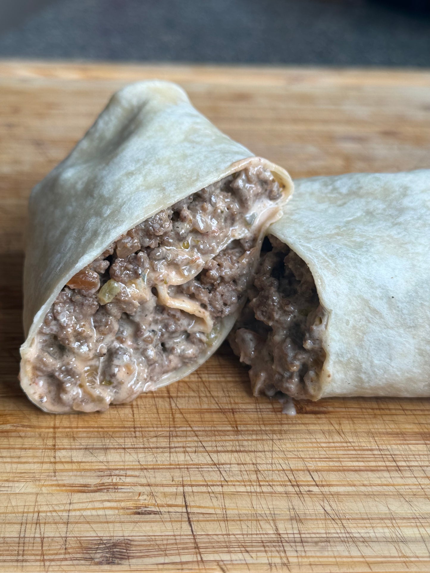 Cheeseburger burrito